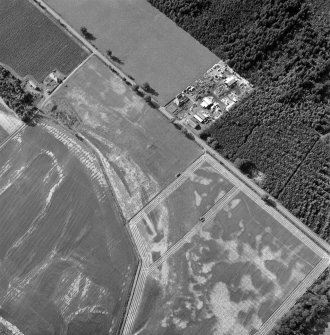 Oblique aerial view of Haughs of Finavon.
