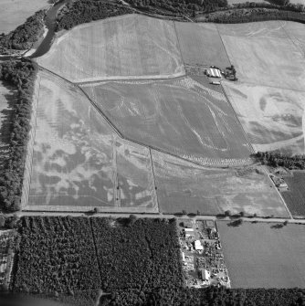 Oblique aerial view of Haughs of Finavon.
