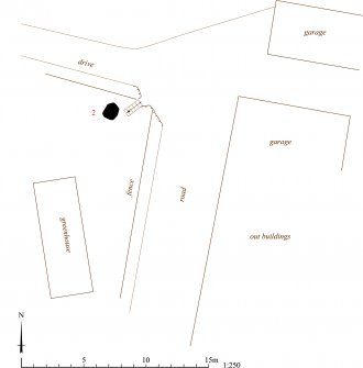 HES Survey and Recording Illustration: Plan of Broomend of Crichie NJ71 NE9 (Stone 2). 