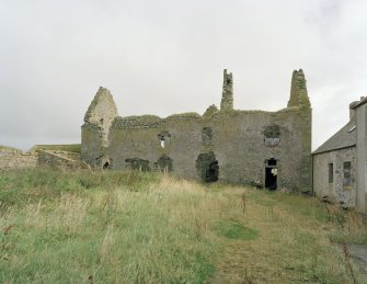 Ruinous castle, view from North West.