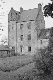 General view of Kinnairdy Castle.