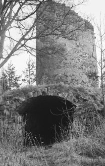 View of entrance to vaulted chamber, Melville House dovecot
