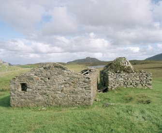 Byre and henhouse, view from W