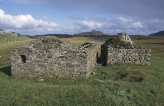 Byre and henhouse, view from W