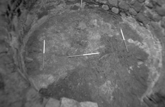 Inverlochy Castle
Frame 27 - Bedrock on floor of basement of southwest tower; from northeast
