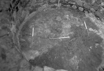 Inverlochy Castle
Frame 29 - Bedrock on floor of basement of southwest tower; from northeast
