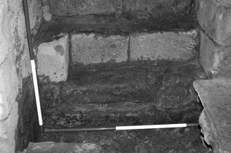 Dalhousie Castle Excavations
Frame 3 - Steps up to gunloop - from east

