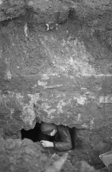 Excavation photograph : vault under castle park.