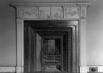 Interior view of Ravelston House, Edinburgh, showing fireplace in guild room.