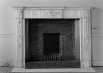 Interior view of Ravelston House, Edinburgh, showing fireplace.