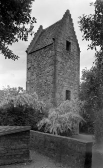 View of the old stair tower of old Ravelston House, Edinburgh, from SW.