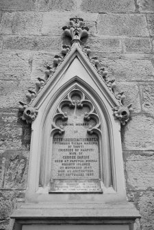 View of gravestone for Princess Titaua Marama who died 1898, in the churchyard of St Adrian's Parish Church, Anstruther Easter.
