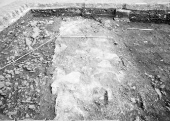 Edinburgh Castle. Excavation photograph : area H - rubble to north of Charles II wall.