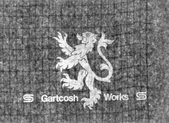 Detail of Gartcosh Work 'Griffin' logo.