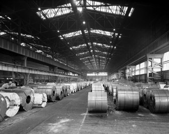 Interior.
View of coils of strip steel ready for despatch.