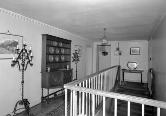 Interior view of Aldbar Castle showing top of staircase.