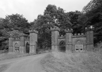 View of West Lodge, Aldbar Castle, from N.