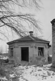 View of game larder of ice house, Fordell House.