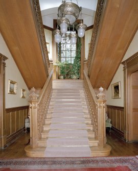 View of main staircase from South