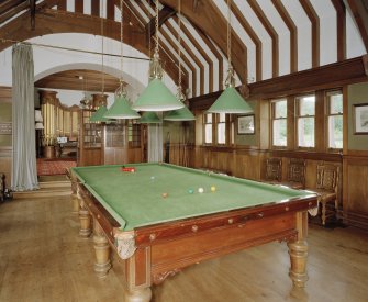 View of billiard room from North
