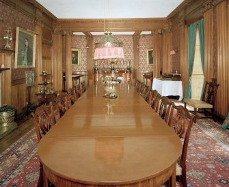 View of dining room from South