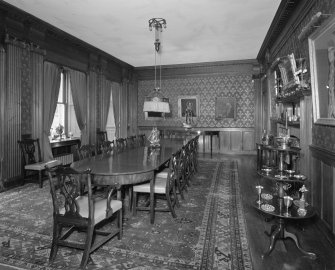 View of dining room from North
