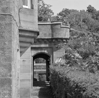 Detail of West elevation of the terrace