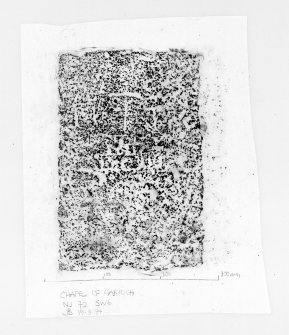 Photographic copy of rubbing of calvary cross-slab.