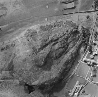 Oblique aerial view centred on the remains of Wester Craiglockhart Hill fort, Edinburgh.