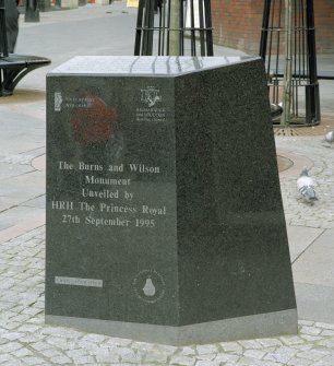 Detail of commemorative plaque.