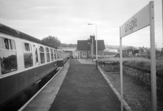 View of Golspie Station and platform.