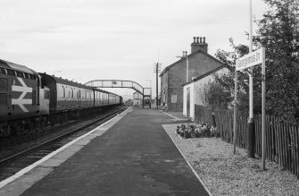 View of Georgemas Junction Station, with footbridge.