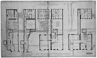 Edinburgh, 109-110 Princes Street, Scottish Liberal Club.
Phographic copy of basement, ground, first and second floor plans.