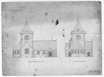 Photographic copy of elevations.
