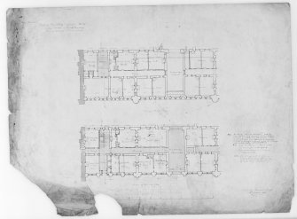 Photographic copy of plans of alterations to eastern part of front building.