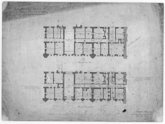 Photographic copy of plans of alterations to eastern part of front building.