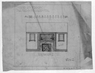 Photographic copy of drawing showing detail of chimney piece of house for Fred N Henderson.