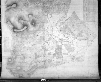 Photographic copy of lower part of plan of lands of Monymusk.
