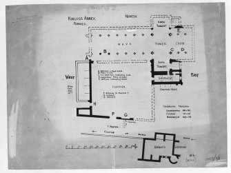 Photographic copy of drawing showing plan.