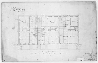 Photographic copy of plan of street floor, 8, 10, 12 Castle Terrace, Edinburgh.
Titled: 'No.2 Castle Terrace...Plan of street floor'.

