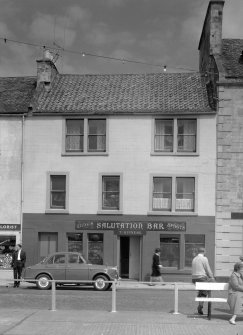 View of 28 Shore Street, Anstruther Easter, from SW, showing the Salutation Bar.