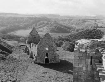 View of stable block S of Crichton Castle.