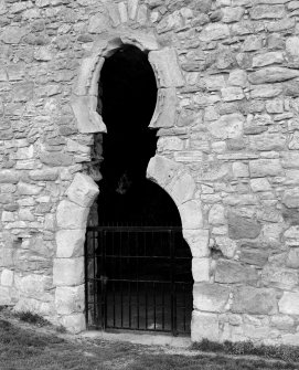 View of doorway into stable, Crichton Castle.