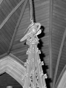 Alloa, Bedford Place, Alloa West Church, interior detail of pulpit canopy.