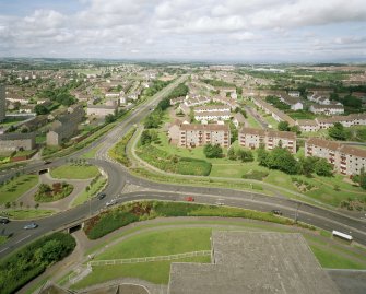 Aerial view from Centre One tower looking SE.