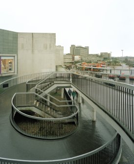 Distant view of Civic Centre from SSE from raised path at Olympia Way