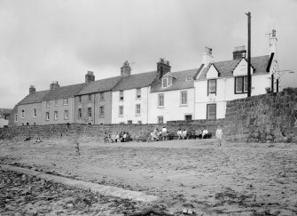 View of 1-6 Castle Street and the sea wall, Anstruther Easter, from S.