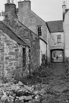 View of rear of 96-98 High Street, Kirkcudbright, from S.