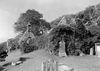 General view of Newburn Old Parish Church and churchyard.