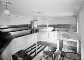 Interior view of Newburn Parish Church showing balcony.